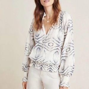 Anthropologie Porridge Ines textured blouse
